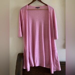 Eileen Fisher 100% Cashmere Pink Button Down Cardigan